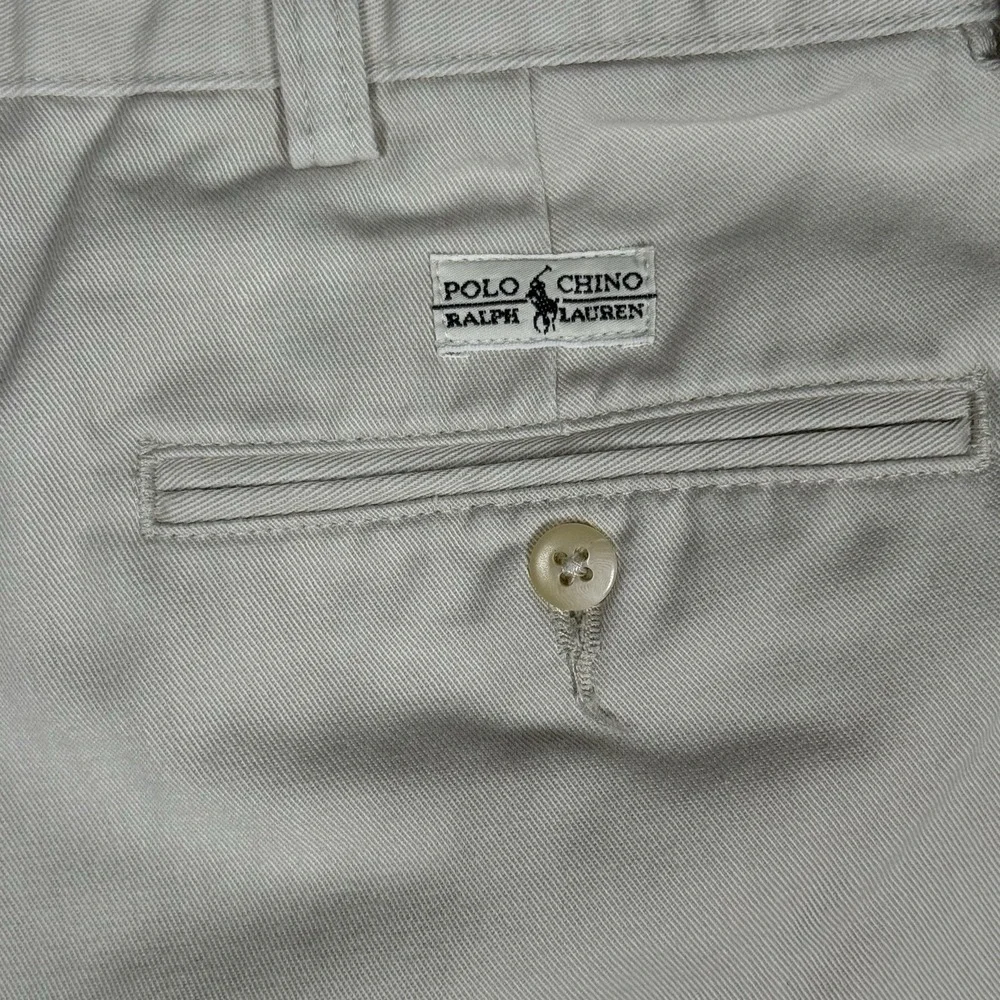 Polo Ralph Lauren Pants Men's 35x29 Beige‎ Straight Leg Pleated Front Baggy Prep